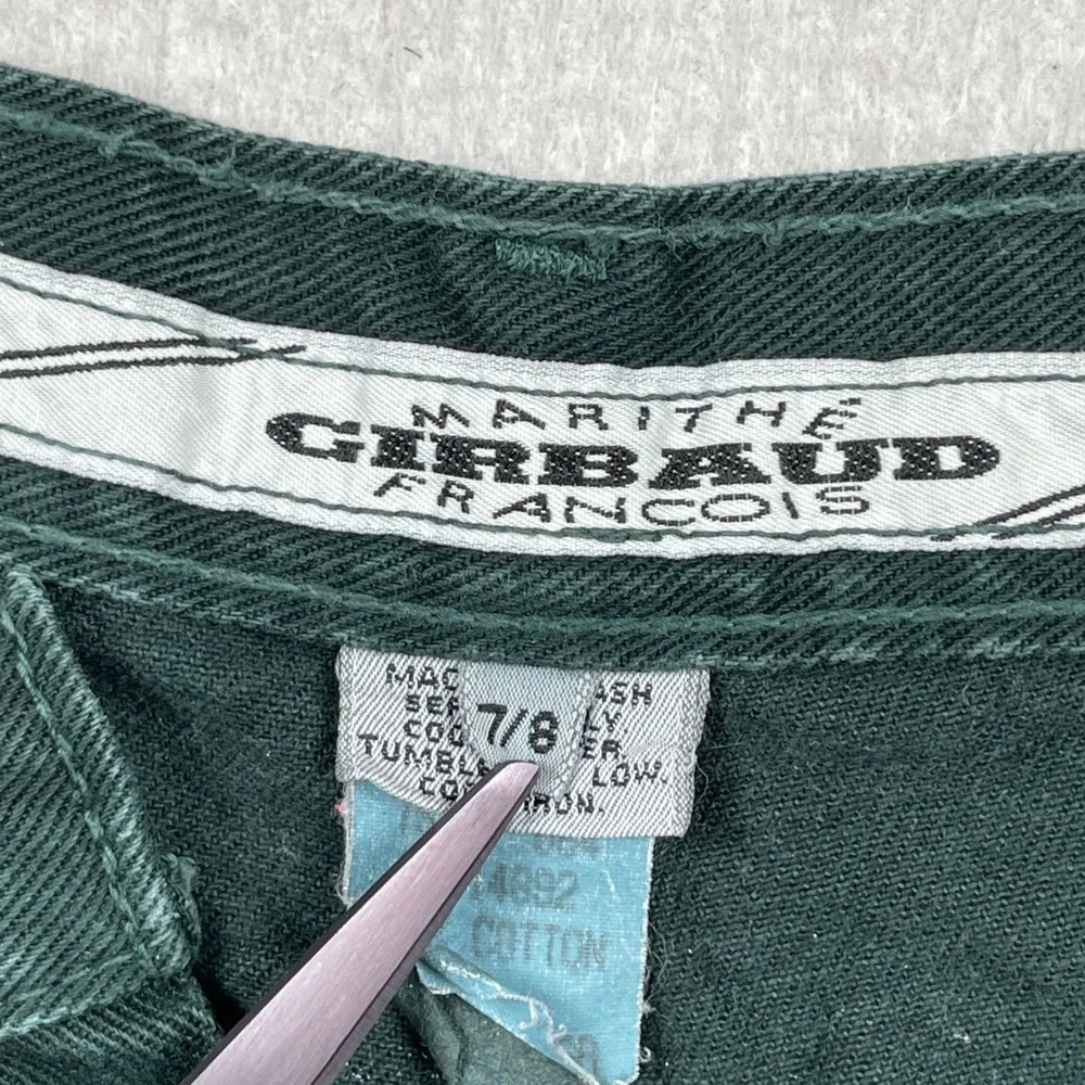 Marithe Francois Girbaud Denim Shorts Womens 7/8 Green Vintage High Rise Skater